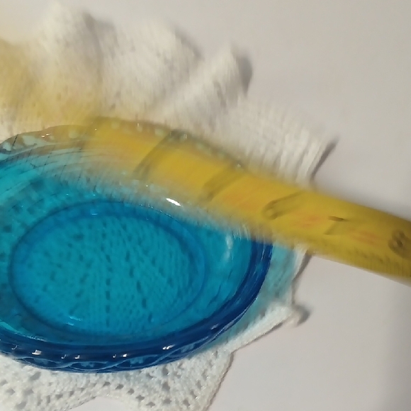 Vintage L E Smith Vibrant Blue Glass Hen on Nest Rare Color - Picture 7 of 7